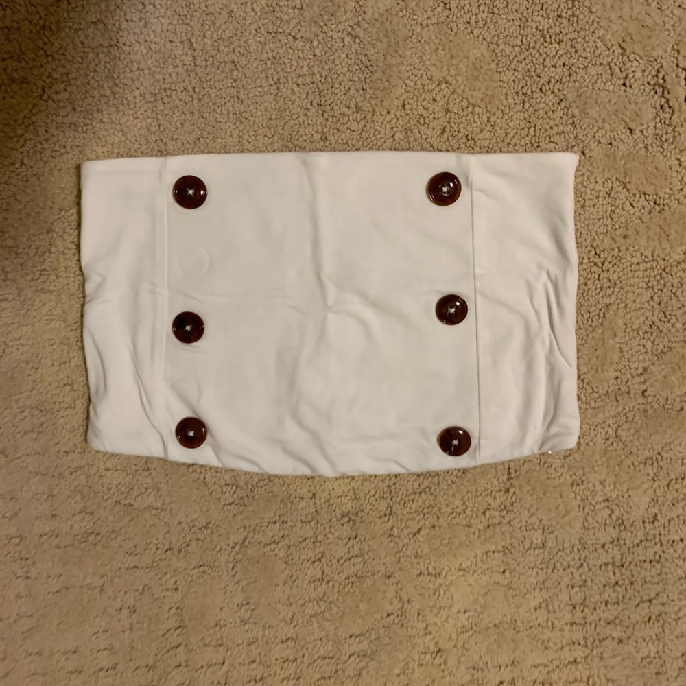 tube top with buttons